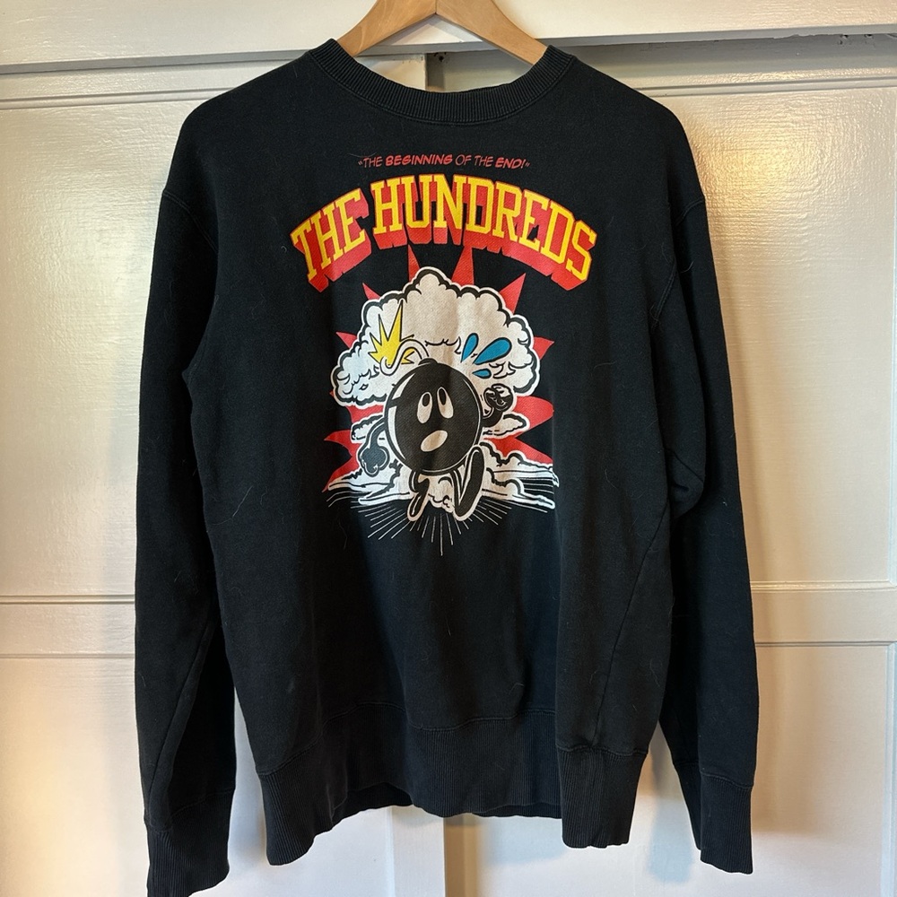 The Hundreds Black Crewneck Sweater with Graphic